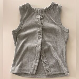 Ribbed Button up tank